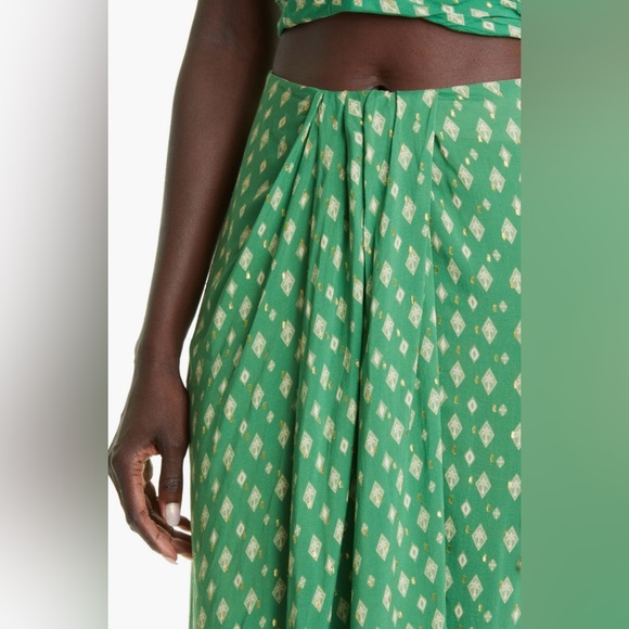 NWOT Joanna Ortiz Merecumbe Print Faux Wrap Maxi Skirt Size 4 $970 - Picture 6 of 13